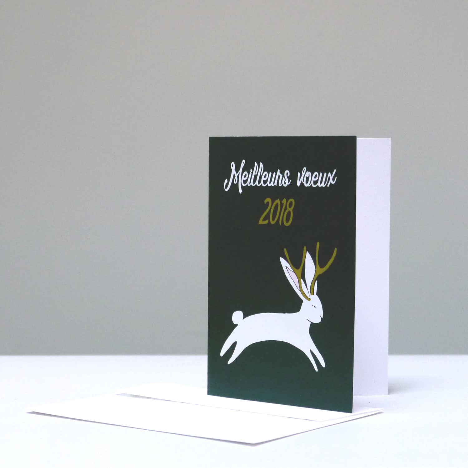 Carte De Voeux 18 Jackalope Verticale Atelier Moors