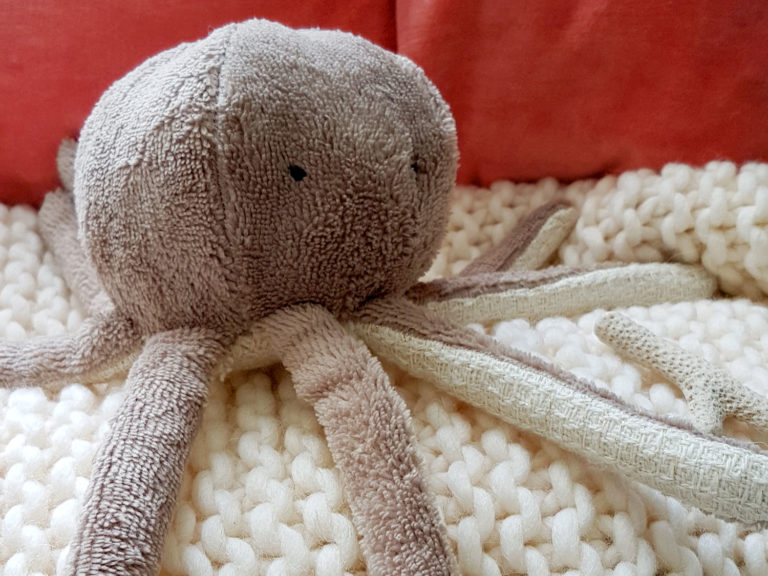 Porte-clés Poulpe Tricoté Fait Main - Peluche Rose - Neuf Avec étiquettes