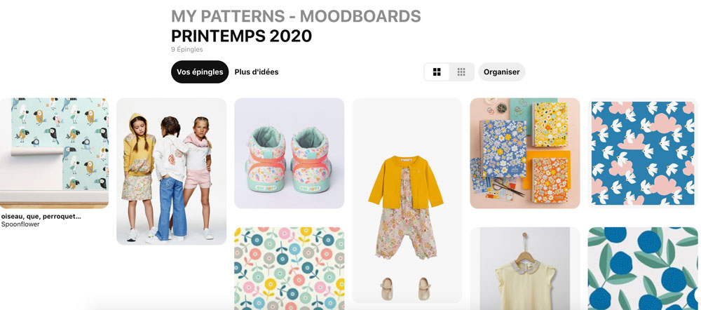 tableau pinterest moodboard printemps 2020 atelier moors 